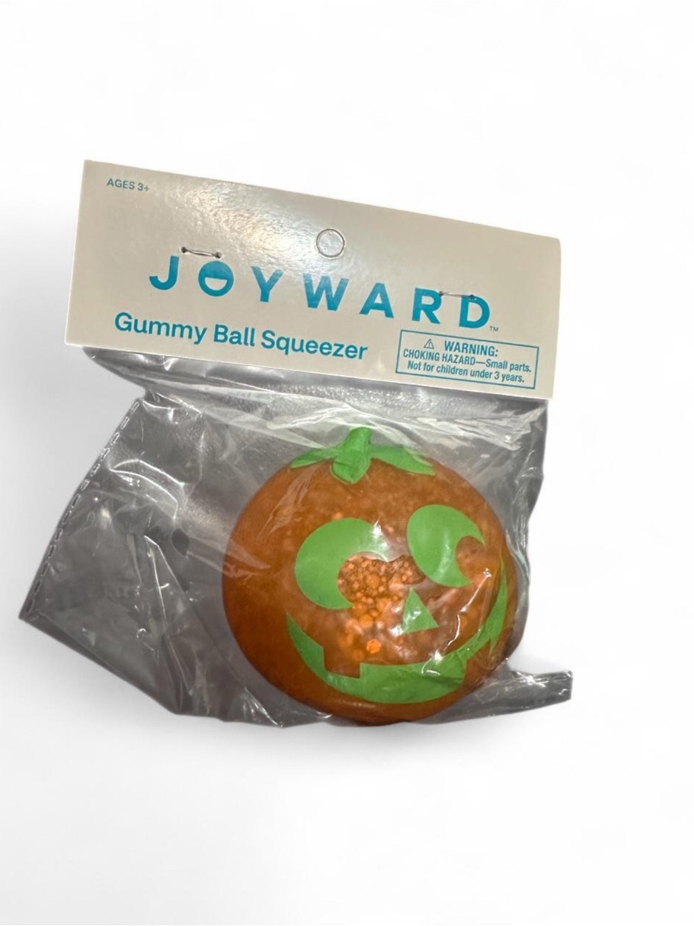 Joyward Orange Pumpkin Gummy Ball Squeezer- Halloween Jack'O'Lantern Squishy